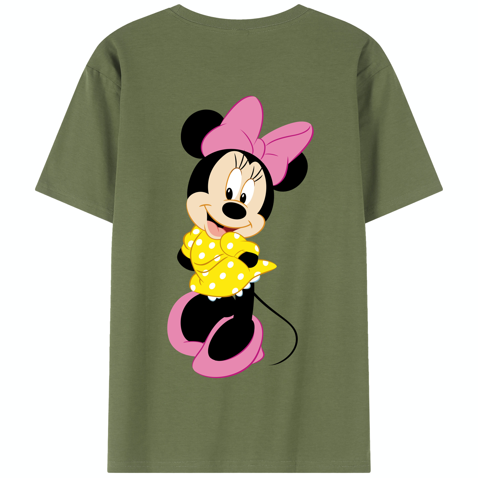 （画像用） ミッキーマウス Mickey Mouse 綿100％半袖Tシャツ（背面プリント）